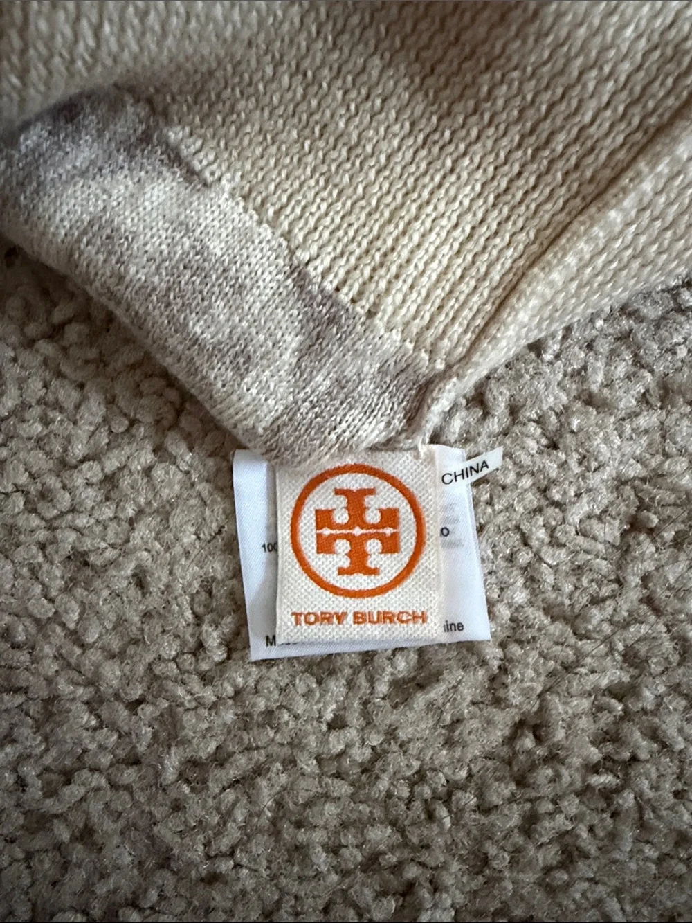 Tory Burch Cream Knit Beanie